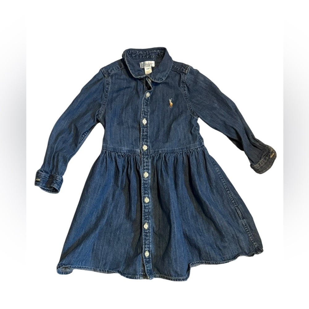 Ralph Lauren Toddler Denim Shirt Dress – 24 Months